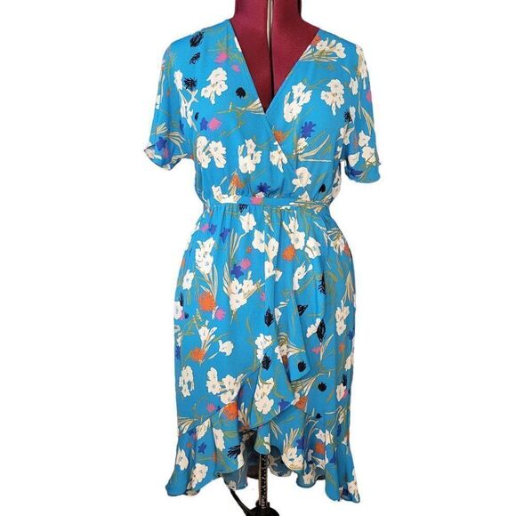 J. Crew Mercantile Ruffle Wrap Midi Hi-Lo Floral Dress (Size S) - Picture 8 of 8